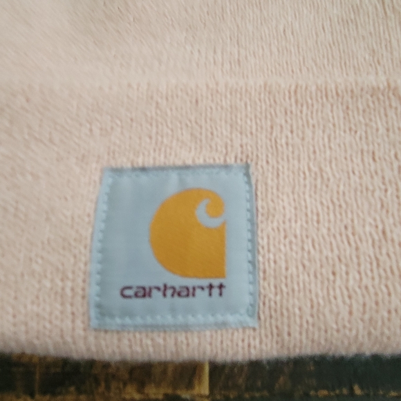 CARHARTT Light Pink / peachy Rose Beanie Acrylic Watch Hat Cap - Picture 2 of 8